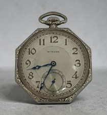 Antique Early 20th C E. HOWARD 14k GOLD 17J Open Face Pocket Watch RUNS 53g