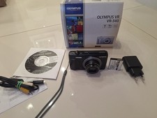 Olympus VR-340 16MP Digital Compact Camera 10X Optical Zoom Battery Black