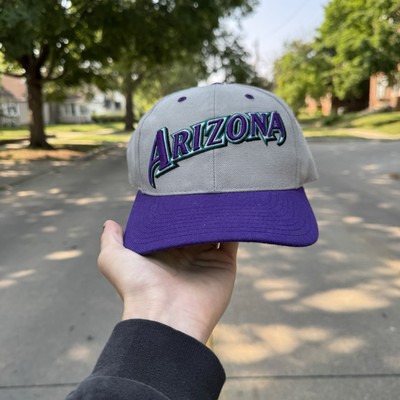 Vintage Arizona Diamondbacks Grey Mens Snapback 90s Y2K American