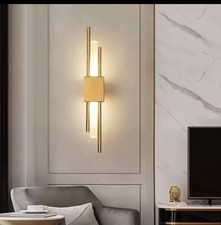 Gold LED Wall Sconce Light Magnetic Rechargeable 2-Pack
