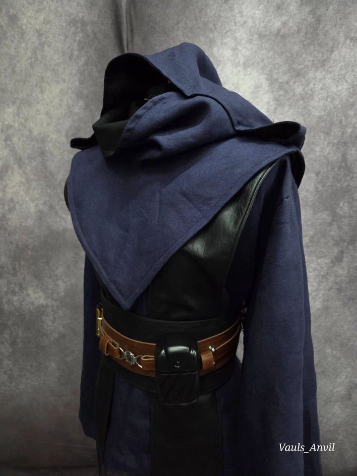Jedi 'Shadow' Old Republic Cosplay Robe SET CUSTOM MADE Leather Tabbards - Image 4 of 4