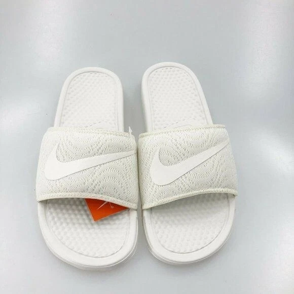 Slide tessili bianche Nike Benassi JDI SE vela taglia 10