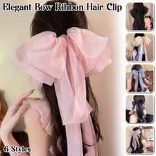Fairy Oversized Ribbon Bow Hair Clip Sweet Princess Bowknot Hair Tie Headwear 1X
