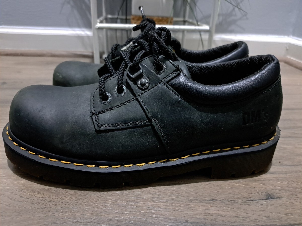 Dr Martens Industrial Steel Toe Shoes Slip Resistant  Men\'s 13 ASTM F2413-05 Doc Marten Industrial Steel Toe Shoes Black Men 9 M Slip  main image 4