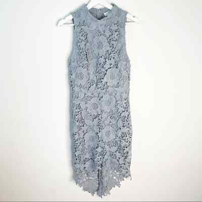 ASTR THE LABEL Dusty Blue High Low Samantha Lace Dress | eBay ASTR THE LABEL Dusty Blue High Low Samantha Lace Dress | eBay