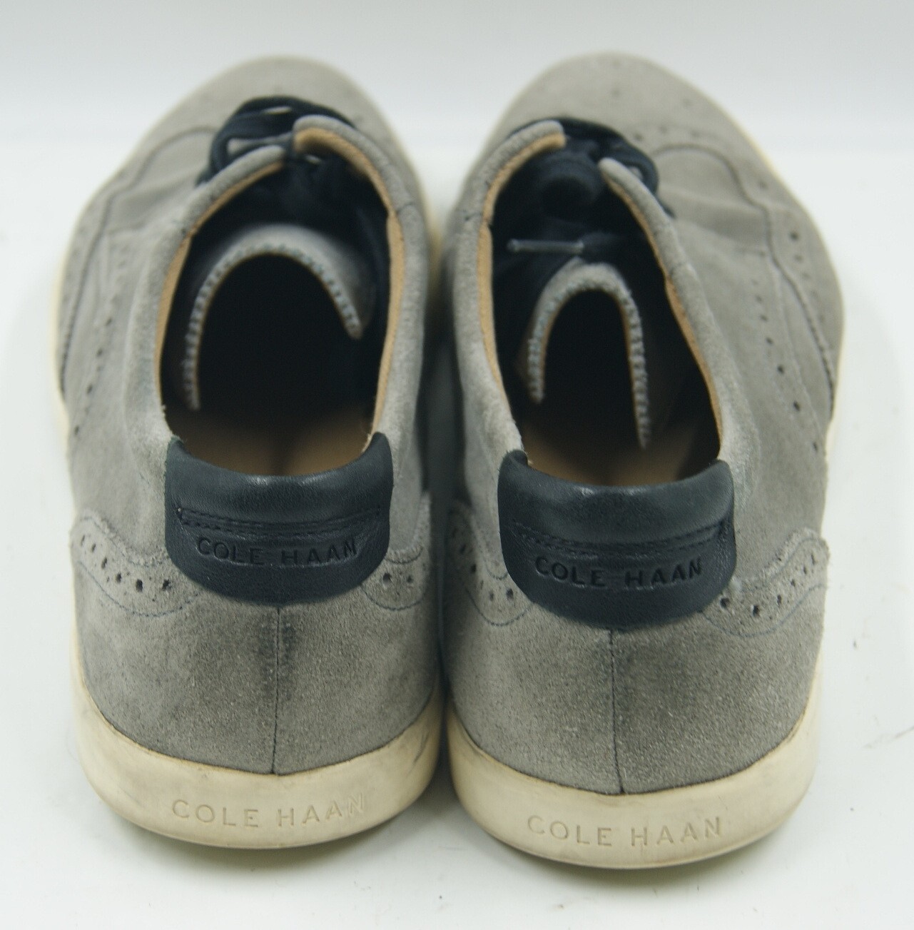 SAOLA Scarpe eleganti Cole Haan Joshua uomo Oxford 10 5 m grigio scamosciato stringate punta alare C14279