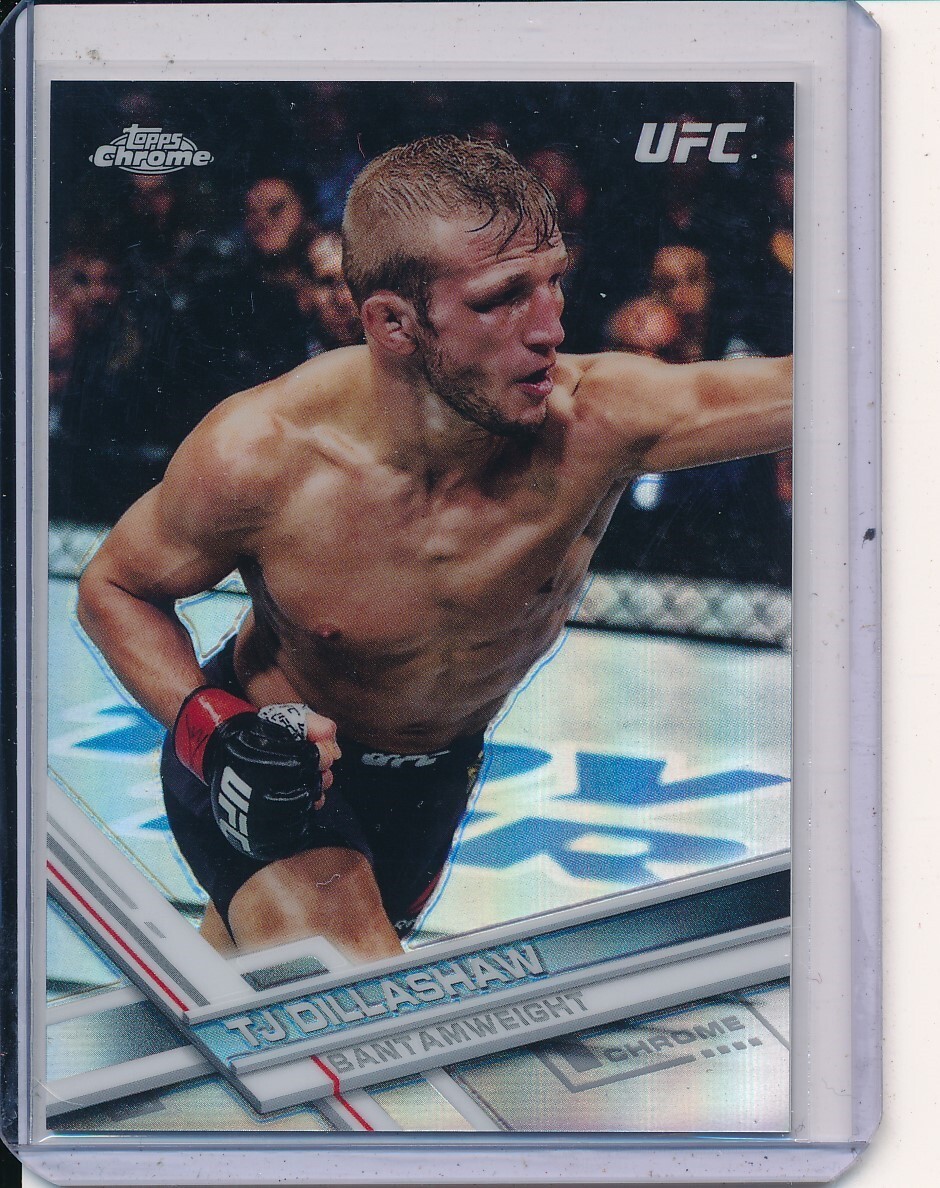 TJ DILLASHAW 2017 TOPPS CHROME UFC REFRACTOR #99