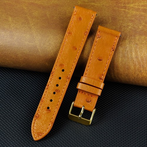 Real Ostrich Leather Watch Band Men Classic Ostrich Watch Strap Quick Release - Picture 41 of 49