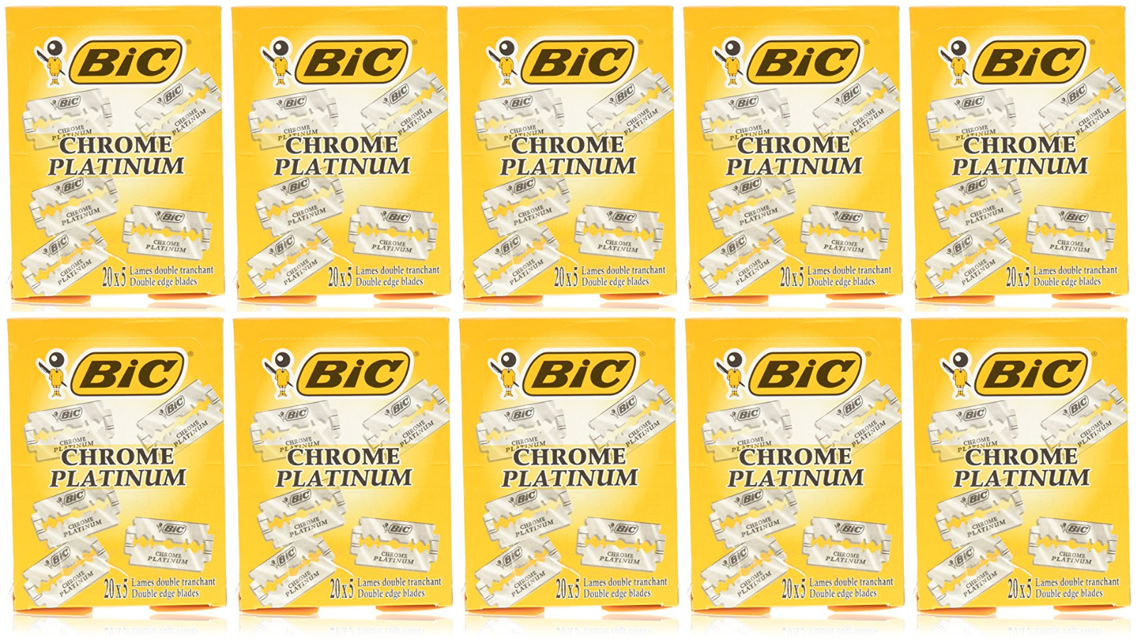 BIC Chrome Platinum Double Edge Safety Razor Blades, 1000 Blades eBay