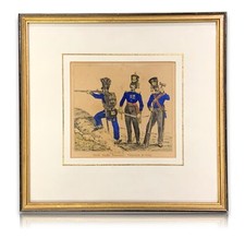 Lacauchie - Stahlstich koloriert - historische Uniform Preußen 1806 - Garde