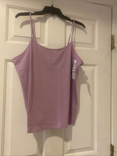 Time & Tru Trägertop Übergröße L (12-14) mauve lila verstellbar Spaghettiträger