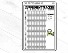 4086~~Supplement Tracker Planner Stickers.