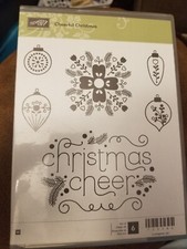 Stampin' Up Cheerful Christmas Rubber Wood Stamp Set Ornaments