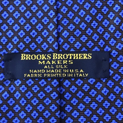 Brooks Brothers Makers geometrische schwarz & blaue Seidenkrawatte Krawatte hergestellt in den USA - Bild 4 von 7