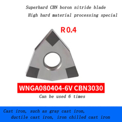 2 pieces of super hard boron nitride CBN blades, WNMG180404, wnmg431
