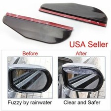 SIDE REAR VIEW MIRROR FLEXIBLE RAIN BOARD SUN VISOR SHADE SHIELD  PAIR