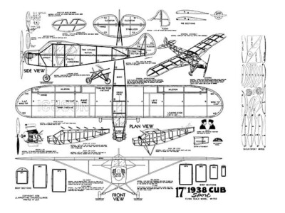 #ad #ad 1938 Cub Sport 17quot; Wingspan Model Airplane Printed Plans amp; Templates $16.00