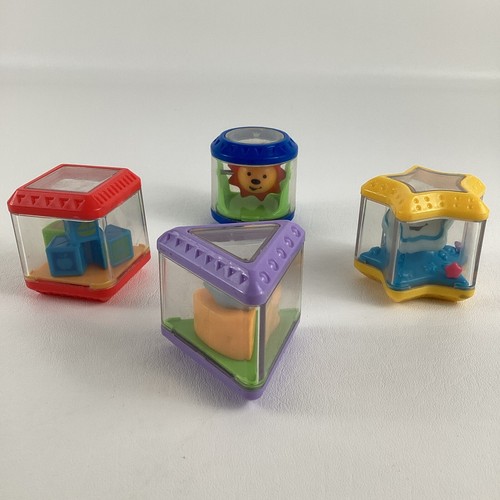 Fisher Price Peek A Blocks Shape Sorter Activity Cube Toddler Vintage 2003 Toy - Picture 2 of 11