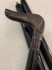 Antique Brass Dog Head Handle Vintage Style Victorian Wooden Walking Stick Cane