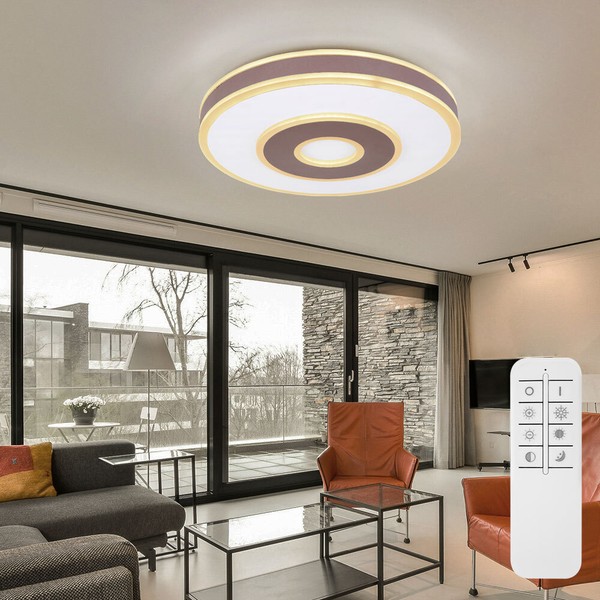 Deckenlampe Deckenleuchte Wohnzimmerlampe Led Cct Fernbedienung Dimmbar D 44 Cm-image