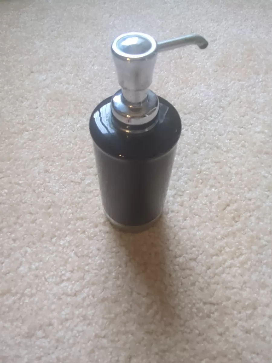 Black and deals silver soap dispenser