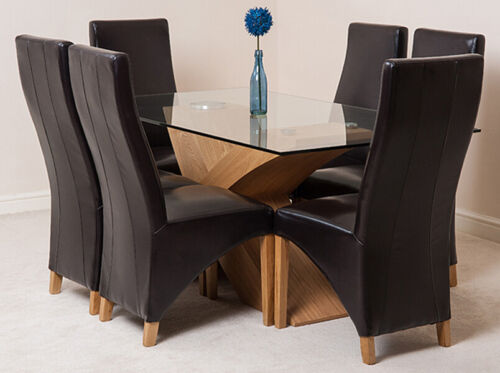Valencia Oak Small Glass Dining Table, Oak Furniture Glass Dining Table And Chairs