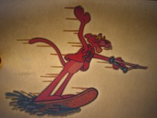 PINK PANTHER VINTAGE 1970's AMERICANA CARTOON IRON ON TRANSFER -NICE, B-12