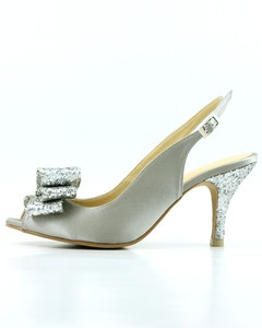 silver bridal pumps