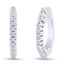 thumbnail 1  - 1/25 Ct Round Cut Diamond Hoop Earrings 14K White Gold Plated Sterling Silver