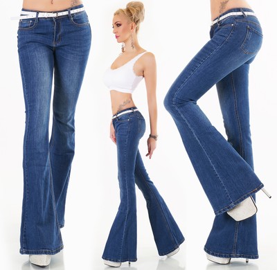 cut flare jeans