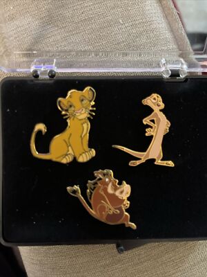Lot of 3 Disney Lion King Special Edition Cast Member Pins Timon, Pumbaa, Simba