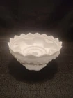Vintage Fenton White Milk Glass Hobnail Footed 6 Candle Holder Centerpiece 7