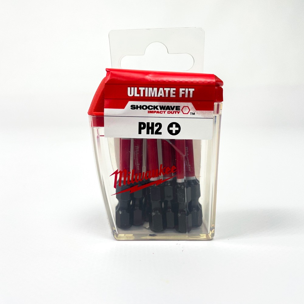 Milwaukee SHOCKWAVE PH2 Schrauberbits , 50 mm, 10er-Pack, 4932430855