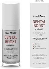 Real White Dental Boost   Natural, Organic Teeth Whitener   Peroxide Free   Nano