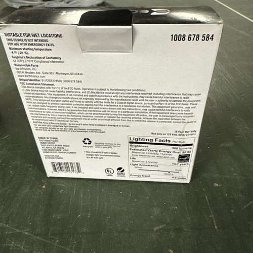 EcoSmart candelabra E12 base B11 thinner filament daylight 40 W 3-pack - Picture 2 of 2