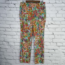 J.MCLAUGHLIN Womens Masie Ankle Pants Size 12 Caprice Floral Pull On Stretch