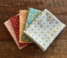 5 Fat Quarter Bundle Riley Blake "Piece And Plenty" Lori Holt Quilt Cotton