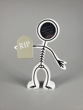 Vintage 1999 CBS Designs Flexo Buddies Halloween Skeleton Bendable Photo Figure 