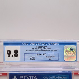 PlayStation PS VITA TEARAWAY / TEAR AWAY - CGC GRADED 9.8 A++! NEW & Sealed!