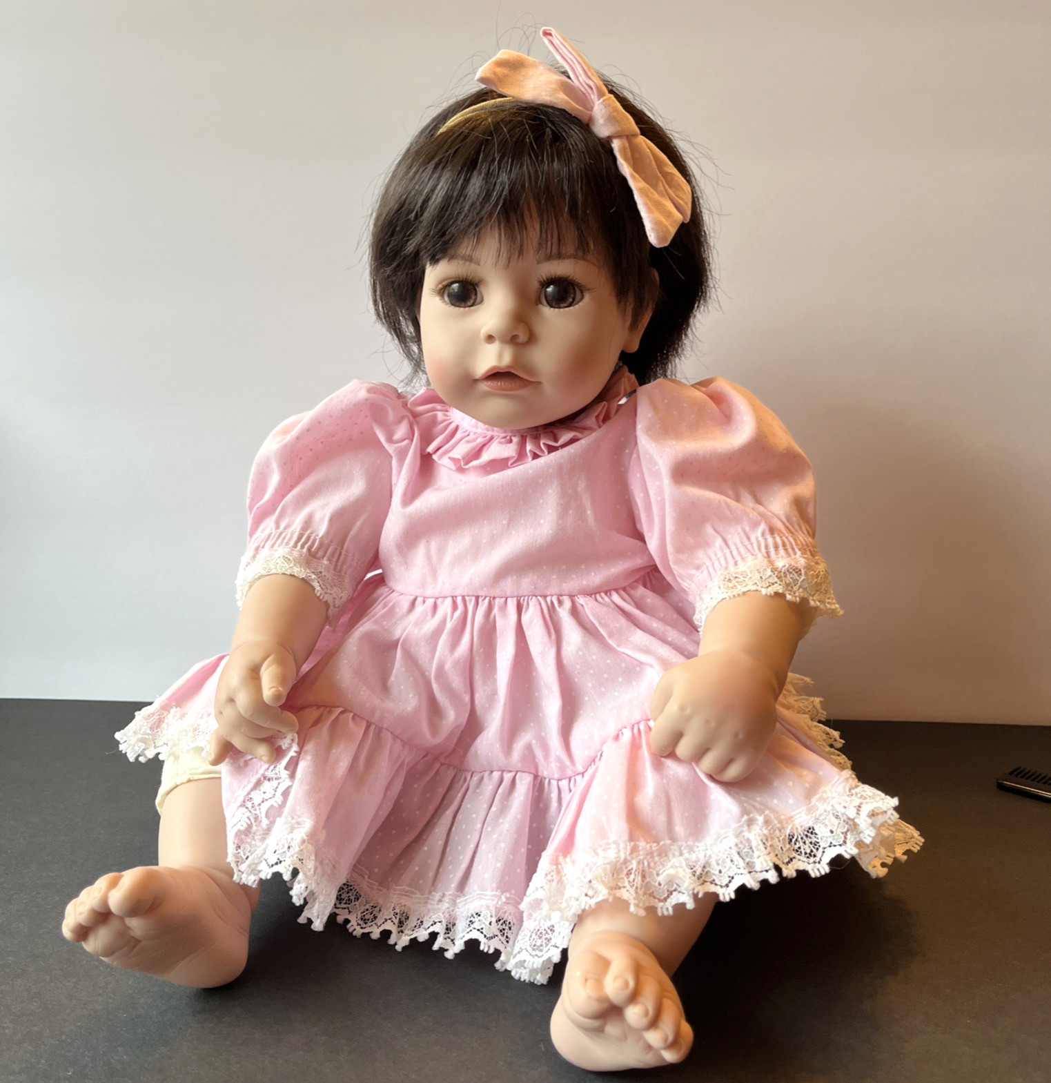 Adora Charisma 19" Doll Dark Brown Hair Brown Eyes Pink Dres