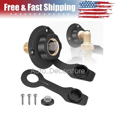 For RV city water inlet connection with check valve flange brass hose fitting