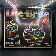 Lite Brite Retro Toy with 145 Bright Pegs for Ages 4 Years, Age Level 4-7