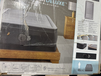 Dura Beam Deluxe Elevated Luftmatratze erhöht mit Stoffbezug grau 99x191x46 cm
