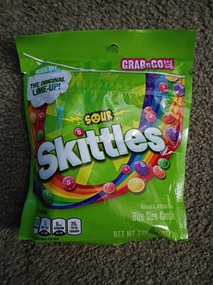 Skittles Sour Candy, Gummy Candy Grab N Go - 7.2 oz Bag