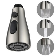 Kitchen Pull Out Faucet Sprayer Nozzle 3 Modes ABS Water Saving Bathroom Basin S
