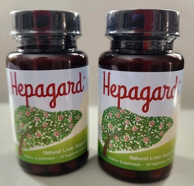 Pack of 2 Hepagard Natural Liver Support Supplement 30 Veg Capsules Each