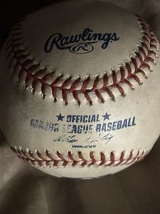 Game used official Major League Baseball ball (Bud Sleig version)