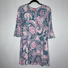 Lilly Pulitzer Women  s Ophelia Swing Dress Pink Tropics Paisley Size XS