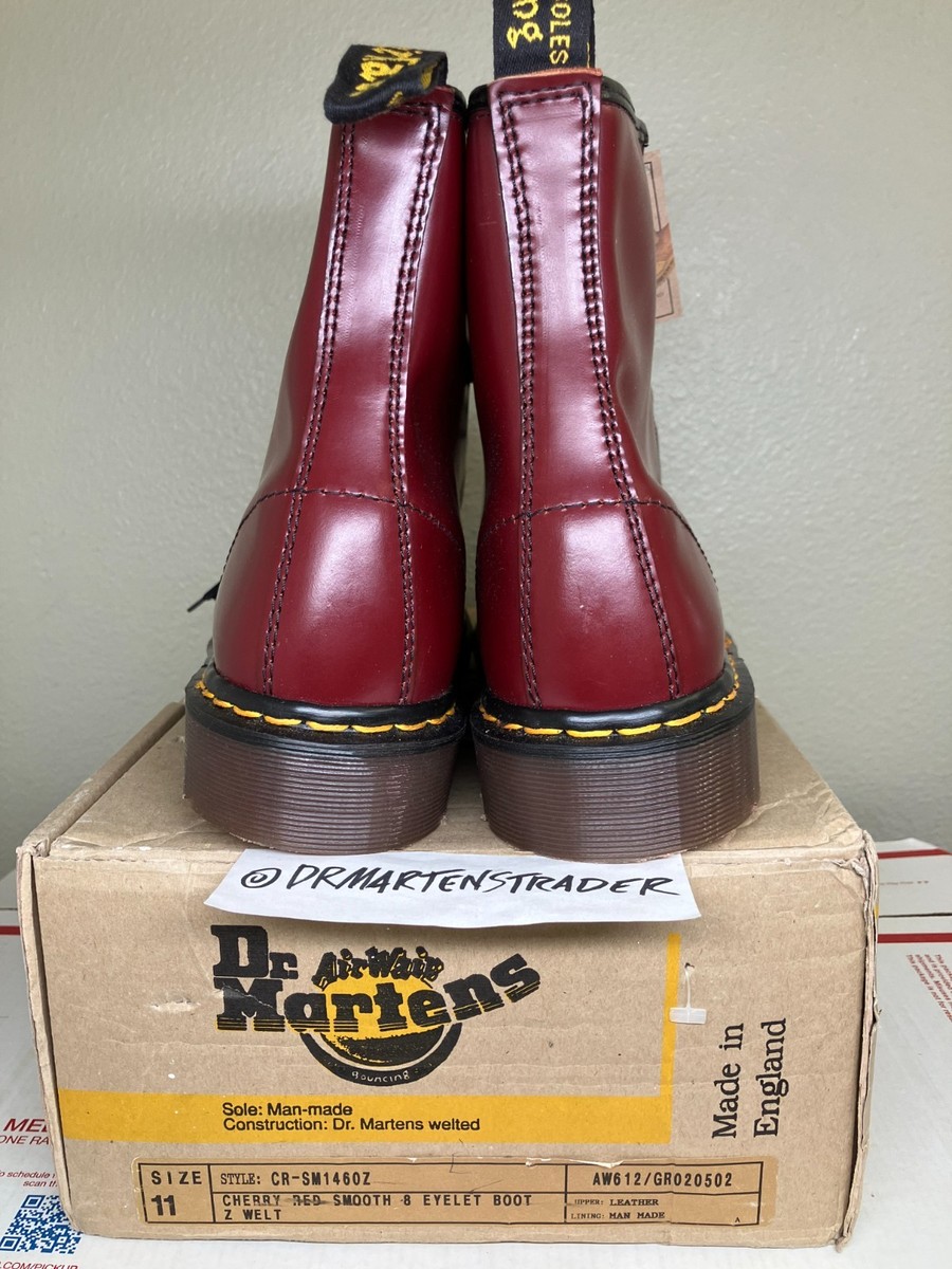 90's Vintage England size 12 Dr. Martens 8-eye MIE boots 1460