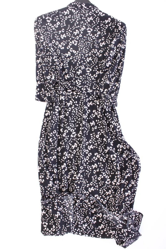 Zara Maxikleid Regular Kleid für Damen Gr. 32, XS 3/4 Ärmel schwarz aus Viskose - Bild 4 von 4